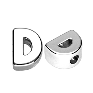 Acryl letterkralen letter D Silver