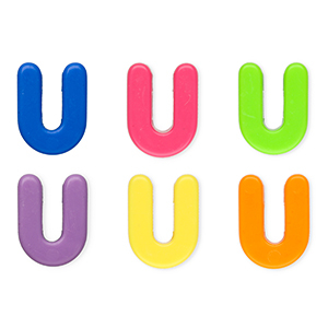 Acryl letterkralen letter U Multicolour