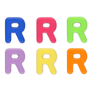 Acryl letterkralen letter R Multicolour