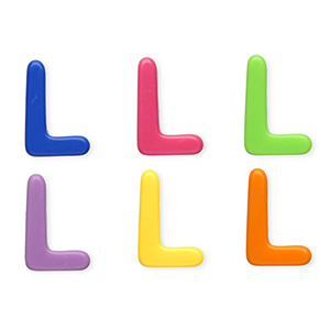 Acryl letterkralen letter L Multicolour