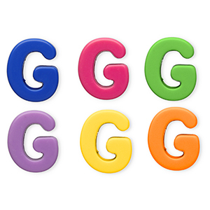 Acryl letterkralen letter G Multicolour
