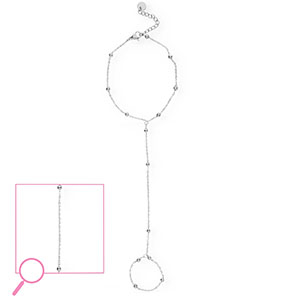 Handkettingen van Stainless steel Roestvrij staal (RVS) ball Silver