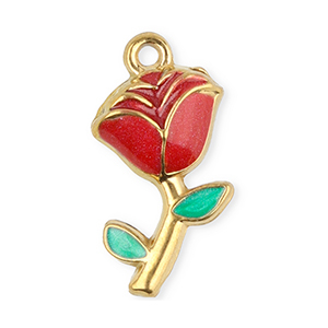 Bedels van Stainless steel Roestvrij staal (RVS) rose Gold-red-green