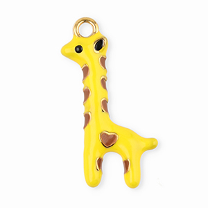 Bedels van Stainless steel Roestvrij staal (RVS) giraffe Yellow-brown-black