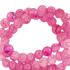 Glaskralen 8 mm gem&ecirc;leerd Purple