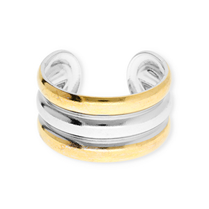 Ringen van Stainless steel Roestvrij staal (RVS) Silver-gold