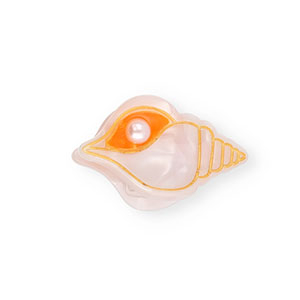 Haaraccessoires haarklem shell with pearl Pearl shine light pink-orange-gold-white
