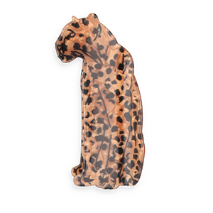 Haaraccessoires haarklem leopard Pearl shine brown-black