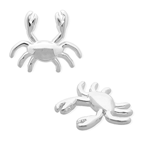 Metaal bedels DQ&reg; crab Antiek zilver (nikkelvrij)