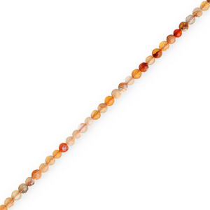 Natuursteen kralen agaat 3mm facet geslepen Multicolor yellow-red