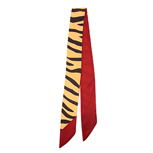 Bandana sjaal with zebra print Camel-dark brown-rust red