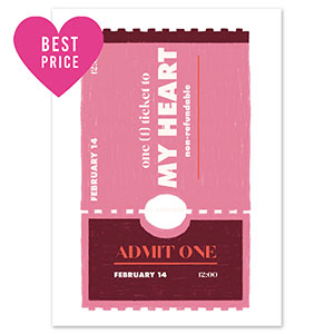 BY31&reg; Kaartjes voor sieraden "one ticket to MY HEART" White-dark pink-dark brown-beige-orange