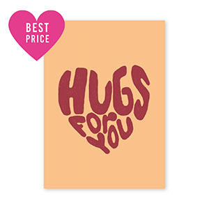 BY31&reg; Kaartjes voor sieraden "Hugs for you" Peachy orange-rust red