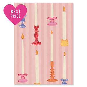 BY31&reg; Kaartjes voor sieraden candles Pink-off white-ochre yellow