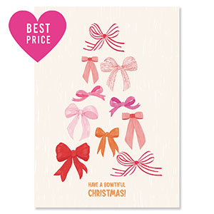BY31&reg; Kaartjes voor sieraden "Have a bowtiful Christmas!" Light beige-pink-red-warm orange