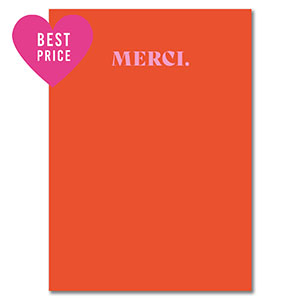 BY31&reg; Kaartjes voor sieraden "Merci" Red-light pink