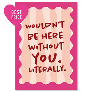 BY31&reg; Kaartjes voor sieraden "Wouldn't be here" Pink-burgundy red-peach