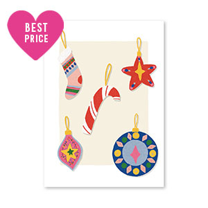 Kaartjes voor sieraden christmas ornaments White-red-blue