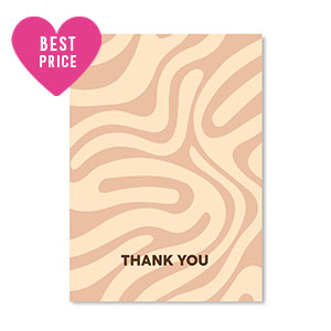 Kaartjes voor sieraden "Thank you" Beige-brown
