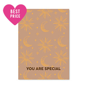 Kaartjes voor sieraden "You are special" Brown-orange