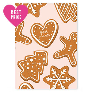 Kaartjes voor sieraden "Best wishes" Pink-brown