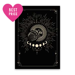 Kaartjes voor sieraden sun & moon Black-yellow