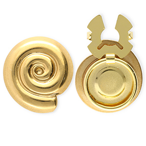 Button covers van Stainless steel Roestvrij staal (RVS) spiral Gold