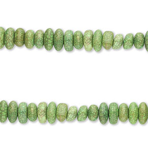 Keramiek kraal pebble-shaped Forest green