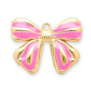 Bedels van Stainless steel Roestvrij staal (RVS) bow Gold-pink