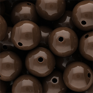 20 mm kralen van DQ acryl shiny Cappuccino brown 19-1220 TCX