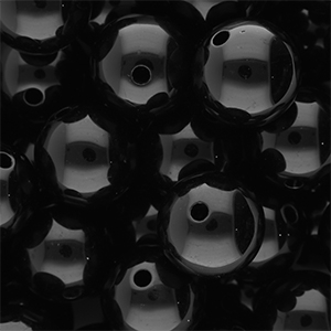 16 mm kralen van DQ acryl shiny Black