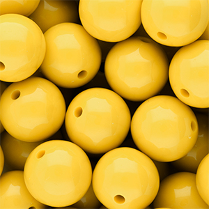 16 mm kralen van DQ acryl shiny Vibrant yellow 13-0858 TCX