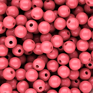 8 mm kralen van DQ acryl shiny Pink lemonade 16-1735 TCX