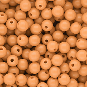 8 mm kralen van DQ acryl shiny Chamois orange 15-1145 TCX