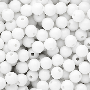 8 mm kralen van DQ acryl shiny Snow white 11-0602 TCX