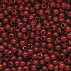 6 mm kralen van DQ acryl shiny Salsa red 18-1657 TCX