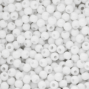 4 mm kralen van DQ acryl shiny Snow white 11-0602 TCX