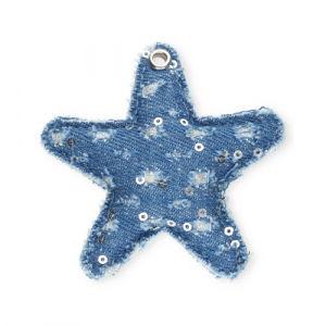Statement hangers star denim-look Denim blue