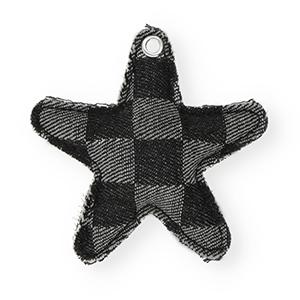 Statement hangers star denim-look Black-grey