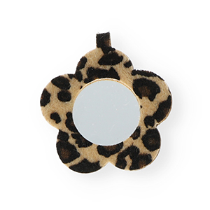 Statement hangers spiegel flower with leopard print Beige-dark brown-black