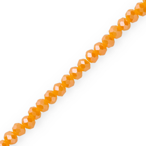 Facet kralen top quality disc 3x2mm Tangy orange-pearl shine coating