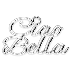 Metaal bedels "Ciao Bella" Silver