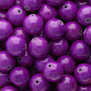 Keramiek kraal 16mm Aubergine purple