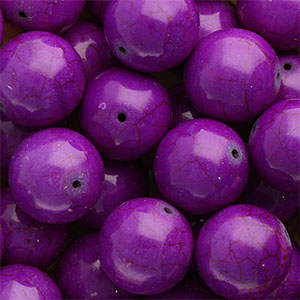 Keramiek kraal 20mm Aubergine purple