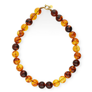 BY31&reg; kettingen van 16mm acryl kralen shiny Brown amber-gold