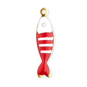 Bedels van Stainless steel Roestvrij staal (RVS) fish Gold-red-white