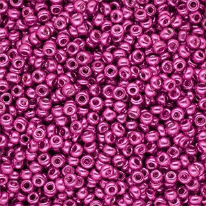 Rocailles 8/0 (3mm) Metallic shine fuchsia pink