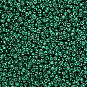 Rocailles 12/0 (2mm) Metallic shine teal green