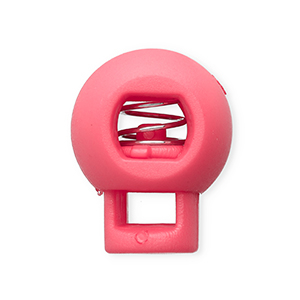 Gekleurde onderdelen koordstopper ball Pink