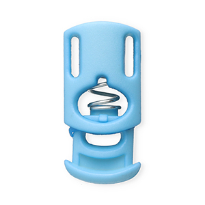 Gekleurde onderdelen koordstopper rectangle Light blue